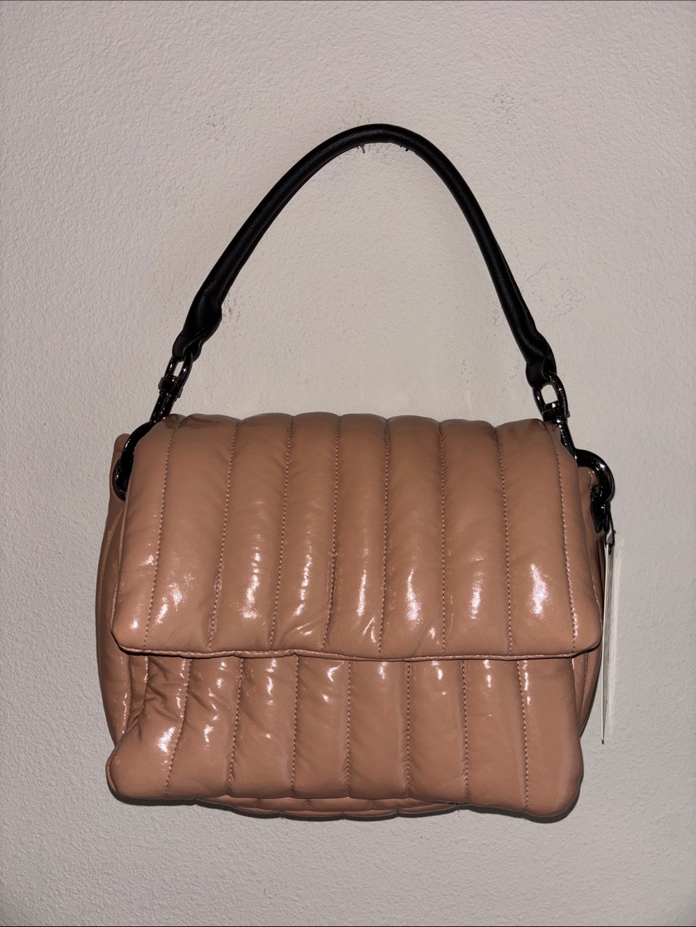 Think Royln Bar Bag in Nude Patent
